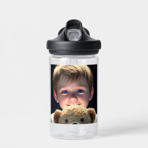 Botella De Agua Pequeño chico lindo con oso de peluche
