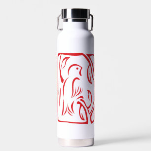 Botella De Agua Pequeño pájaro rojo
