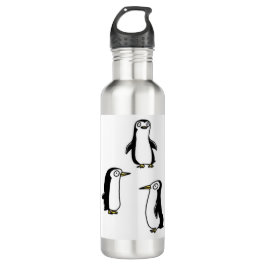 Botella De Agua pequeño pingüino lindo tres