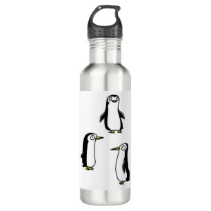Botella De Agua pequeño pingüino lindo tres