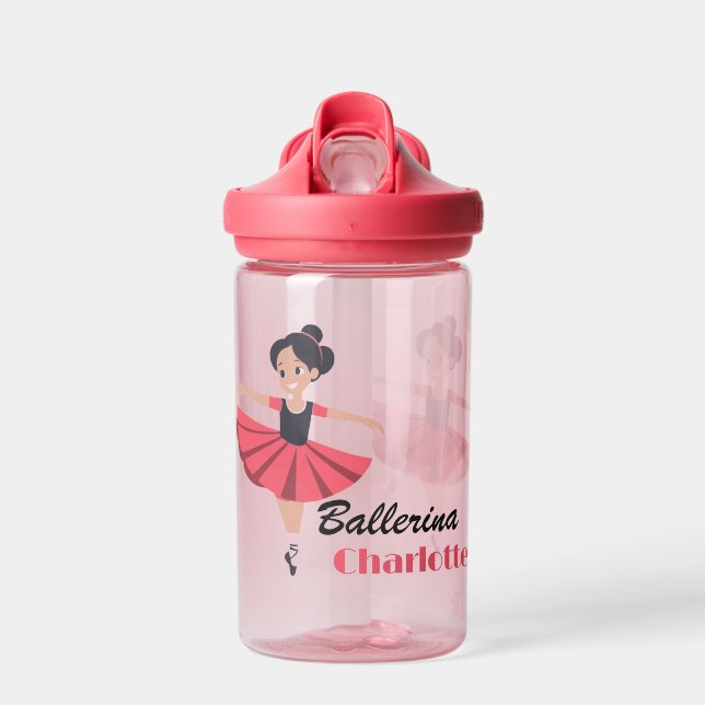 Botella De Agua Pequeño pomelo feliz Ballerina personalizada (Delante)