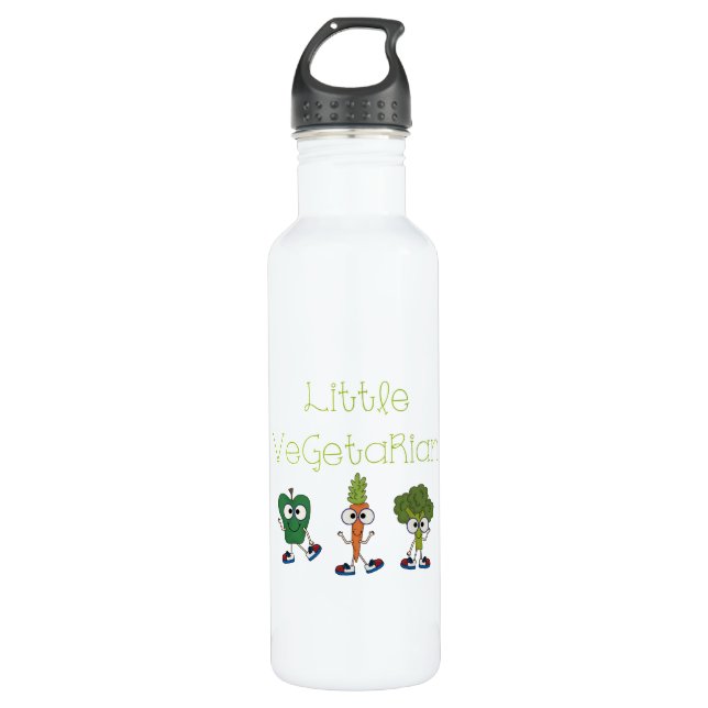 Botella De Agua Pequeño vegetariano (Anverso)