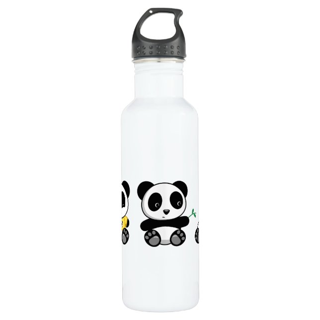 Botella De Agua Pequeños Pandas (Anverso)