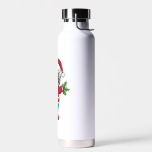 Botella De Agua Perezoso de dibujos animados con navidad