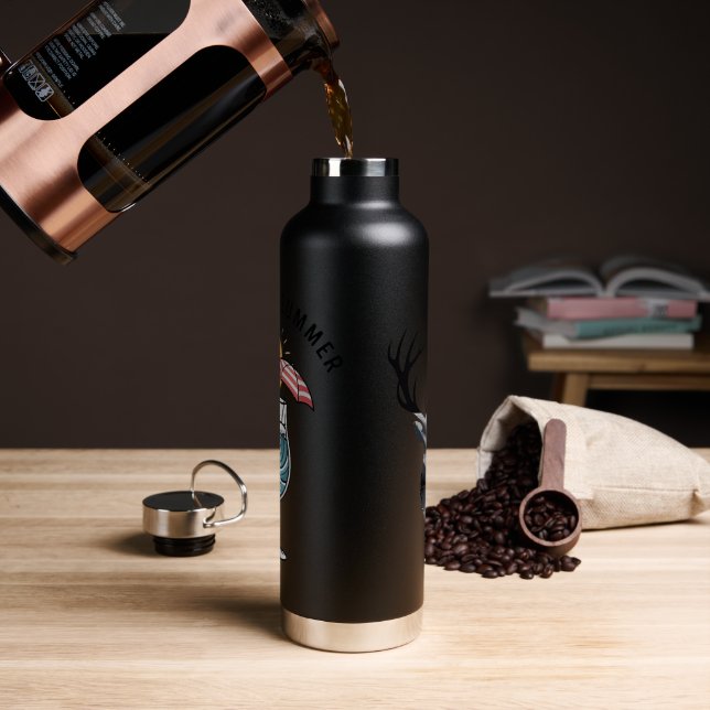 Botella De Agua perfecto para días de playa y aventura al aire lib (Café)
