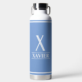 Botella De Agua Periwinkle Monogrammed