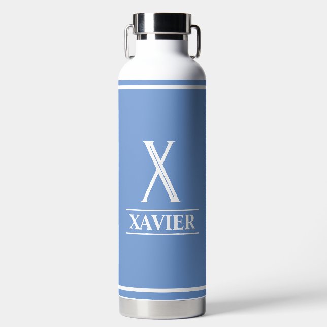 Botella De Agua Periwinkle Monogrammed (Delantero)