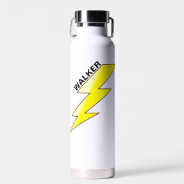 Botella De Agua Perno de rayo personalizado para niños - Nombre pe