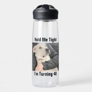 Botella De Agua Perrito Blanco Adorable Asustado de Cumplir 40 Cum