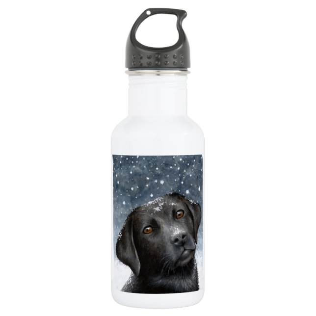 Botella De Agua Perro 100 Labrador negro (Anverso)