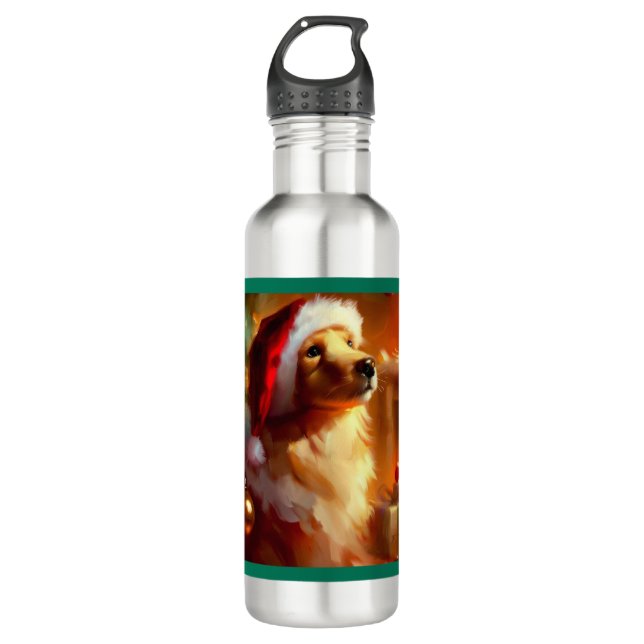 Botella De Agua Perro 1 de los navidades (Anverso)