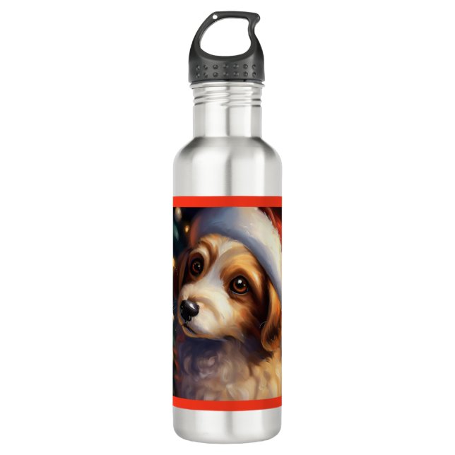 Botella De Agua Perro 2 navidades (Anverso)