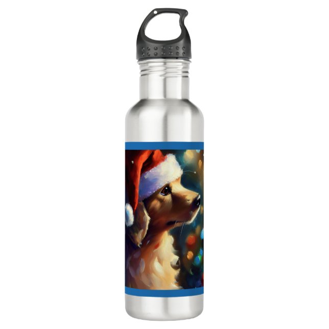Botella De Agua Perro 3 navidades (Anverso)