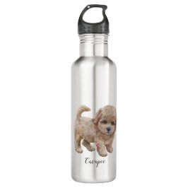 Botella De Agua Perro acuático de cachorro de Cavapoo