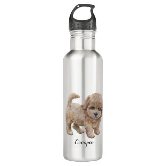 Botella De Agua Perro acuático de cachorro de Cavapoo