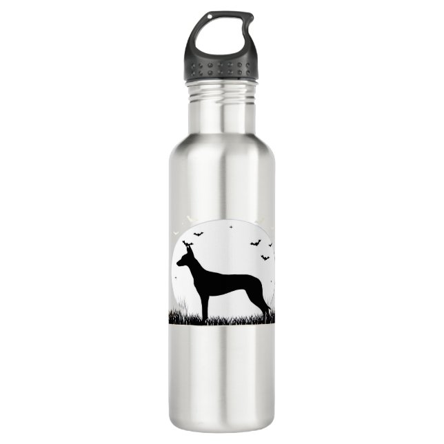 Botella De Agua Perro Azawakh - Halloween Moon Silhouette Classic  (Anverso)