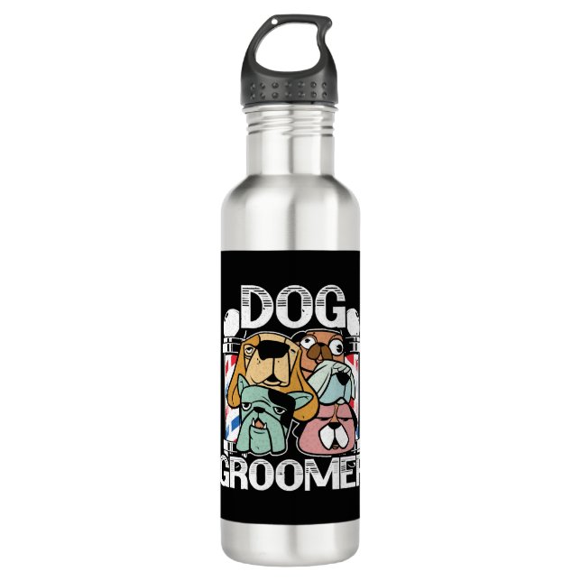 Botella De Agua Perro Barber Mascota Groomer Mascota Salon Fur Art (Anverso)