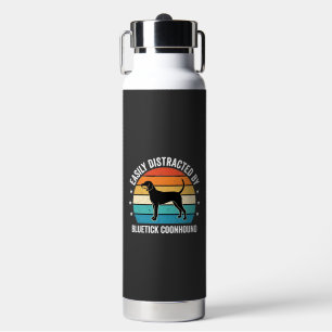 Botella De Agua Perro Bluetick Coonhound Atardecer Retro