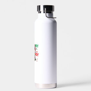 Botella De Agua Perro Bulldog Francés Divertido Navidad Sombrero d