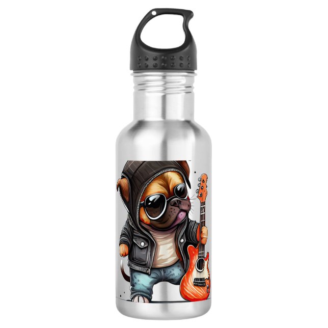 Botella De Agua Perro Cachorro Cachorro (Tres) (Anverso)