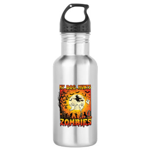 Botella De Agua Perro Caza Zombies Halloween Fantasmas Bruja Luna