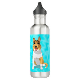 Botella De Agua Perro collie suave  