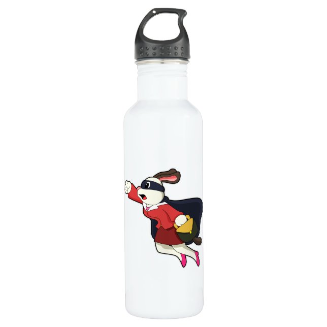 Botella De Agua Perro como superhéroe del secretario (Anverso)