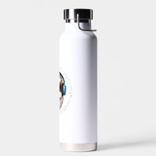 Botella De Agua perro con auriculares perro con gafas escucha