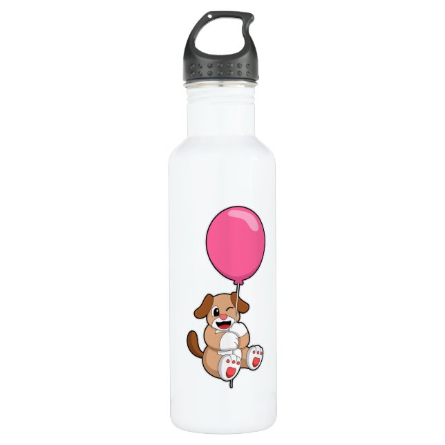 Botella De Agua Perro con globo (Anverso)
