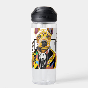 Botella De Agua Perro con traje: Arte digital