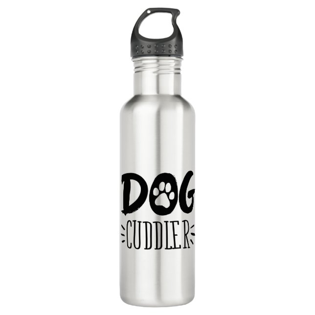 Botella De Agua Perro Cuddler Perro Feliz Cuddler Draw (Anverso)