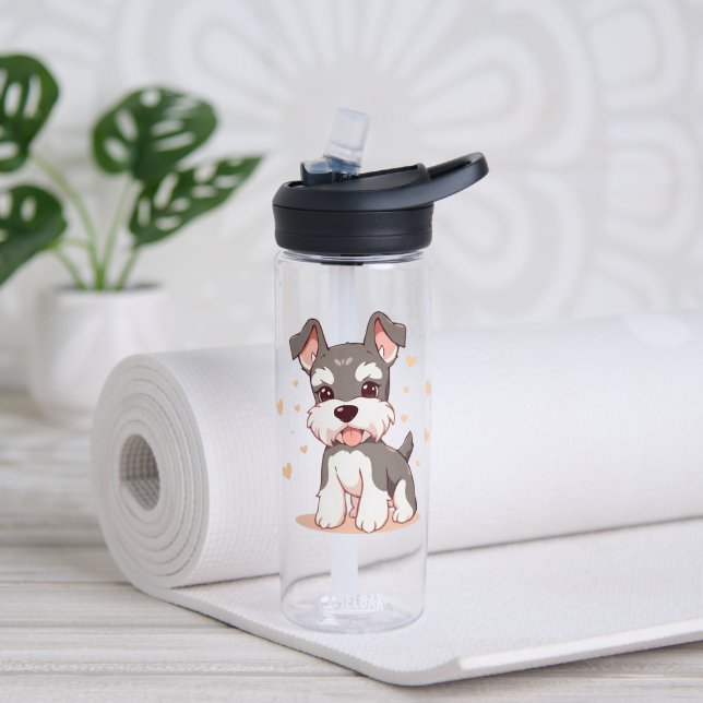 Botella De Agua Perro Cute (Yoga (girado))
