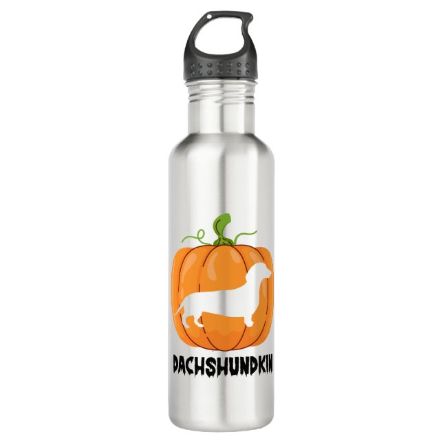 Botella De Agua Perro Dachshund Halloween (Anverso)