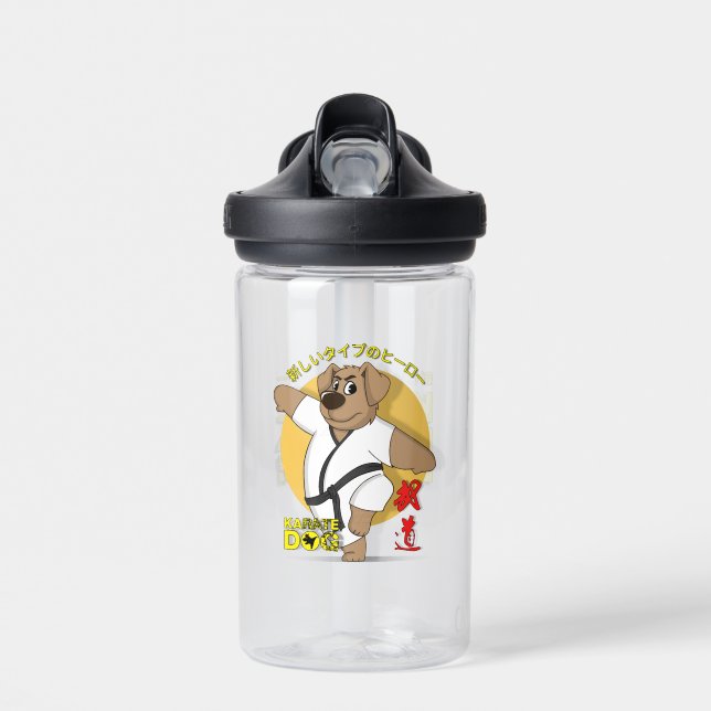 Botella De Agua Perro de Karate | 397g (Delante)