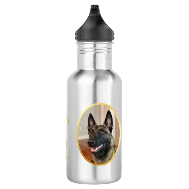 Botella De Agua Perro de Malinois (Derecha)
