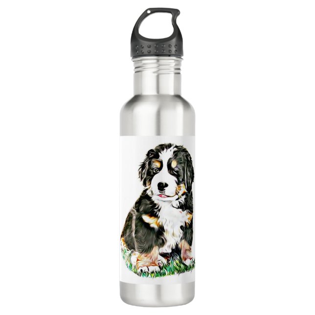 Botella De Agua Perro de montaña de Bernese (Anverso)