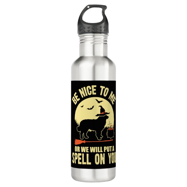 Botella De Agua Perro de montaña de Bernese escribe sobre tu Costu (Anverso)