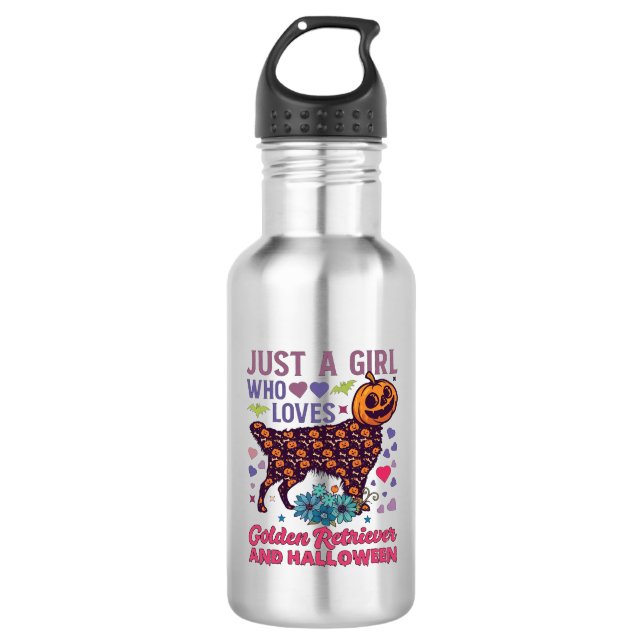 Botella De Agua Perro de oro de Halloween_1 (Anverso)