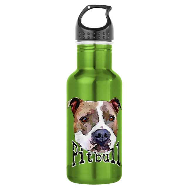 Botella De Agua Perro de Pitbull (Anverso)