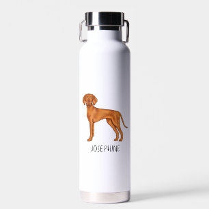 Botella De Agua Perro de punteros agudos con nombre personalizado