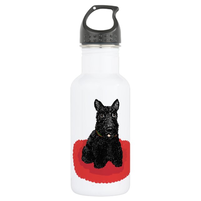 Botella De Agua Perro de Terrier del escocés (Anverso)