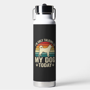 Botella De Agua Perro Divertido Hablando Atardecer Retro