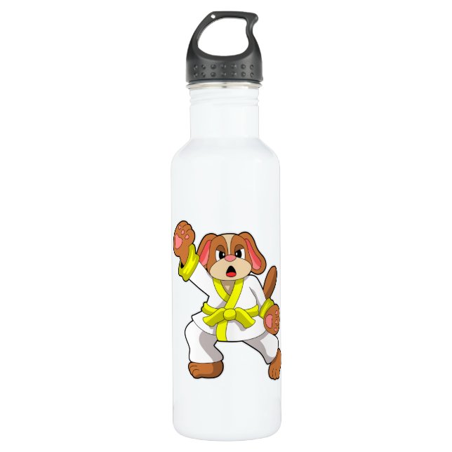 Botella De Agua Perro en las artes marciales de Karate (Anverso)