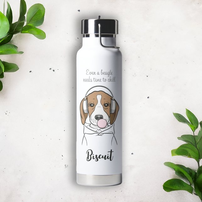 Botella De Agua Perro escalofriante con un beagle gracioso de Bubb (Subido por el creador)