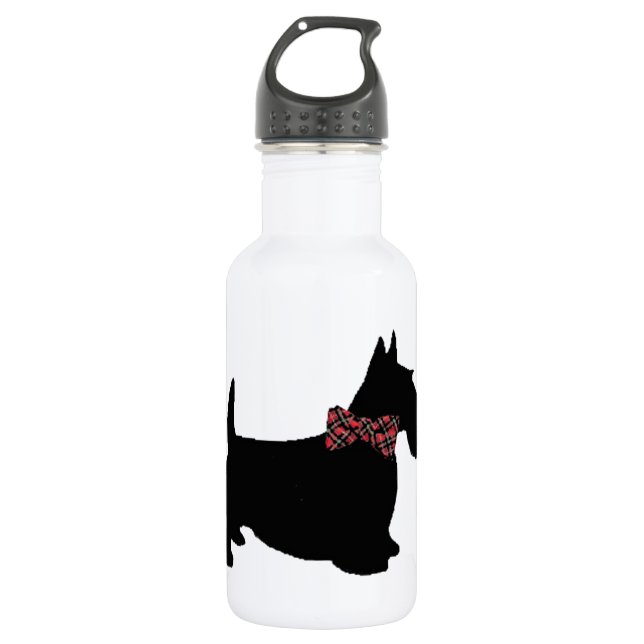 Botella De Agua Perro escocés en polla (Anverso)