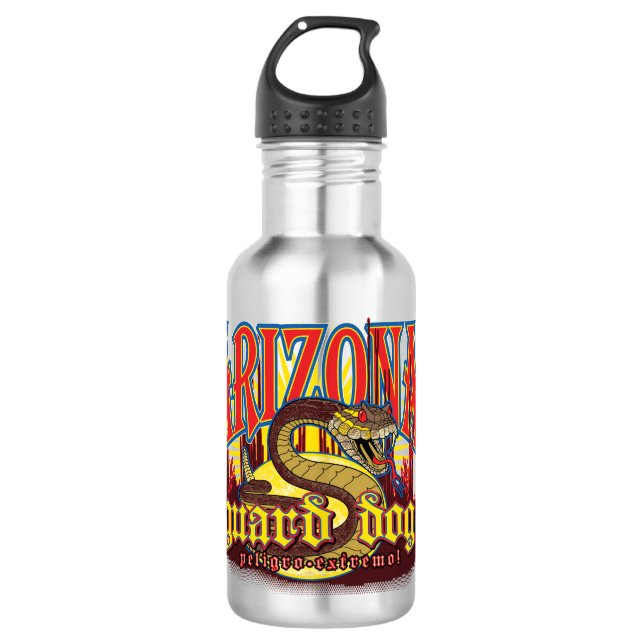 Botella De Agua Perro guardián de Arizona serpiente (Anverso)