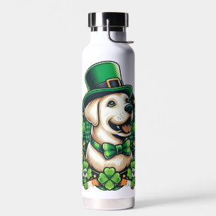 Botella De Agua Perro lindo del Día de San Patricio