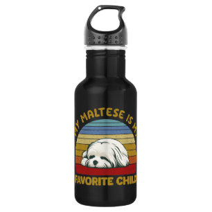Botella De Agua Perro maltés gracioso