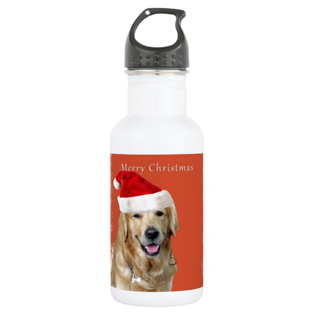 Botella De Agua Perro navidad (Anverso)