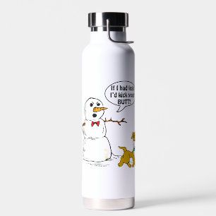 Botella De Agua Perro oreja en Snowman